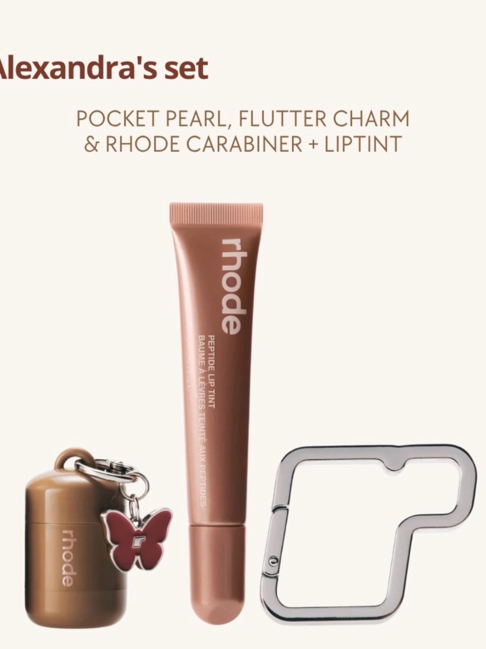 RHODE Sweet Apple Monet complete flutter charm carabiner alexandra's set
LIMITED